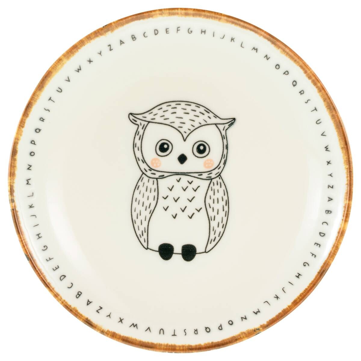 CreaTable Tellerset Freunde des Waldes beige Steinzeug D: ca. 21 cm
