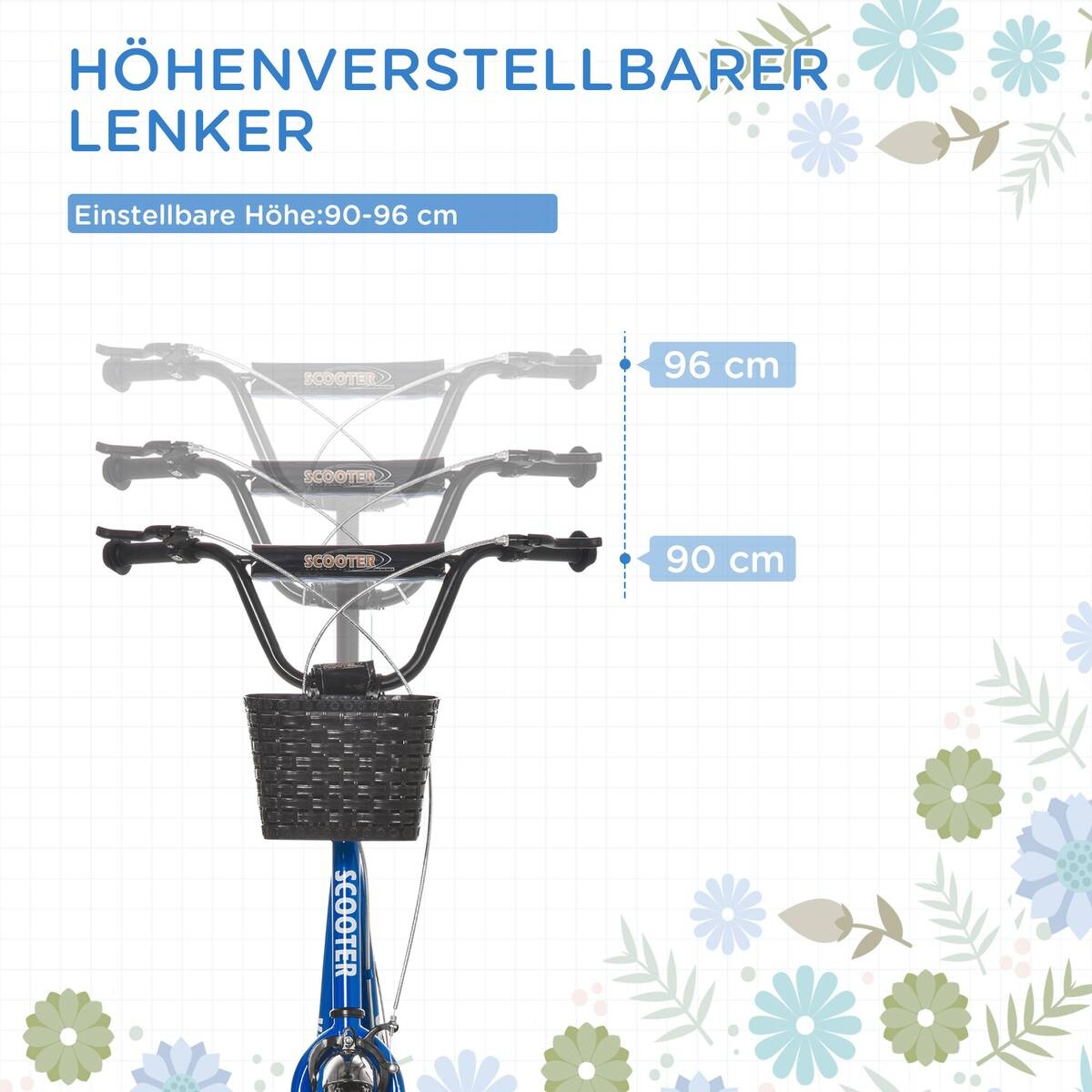HOMCOM Kinderroller blau