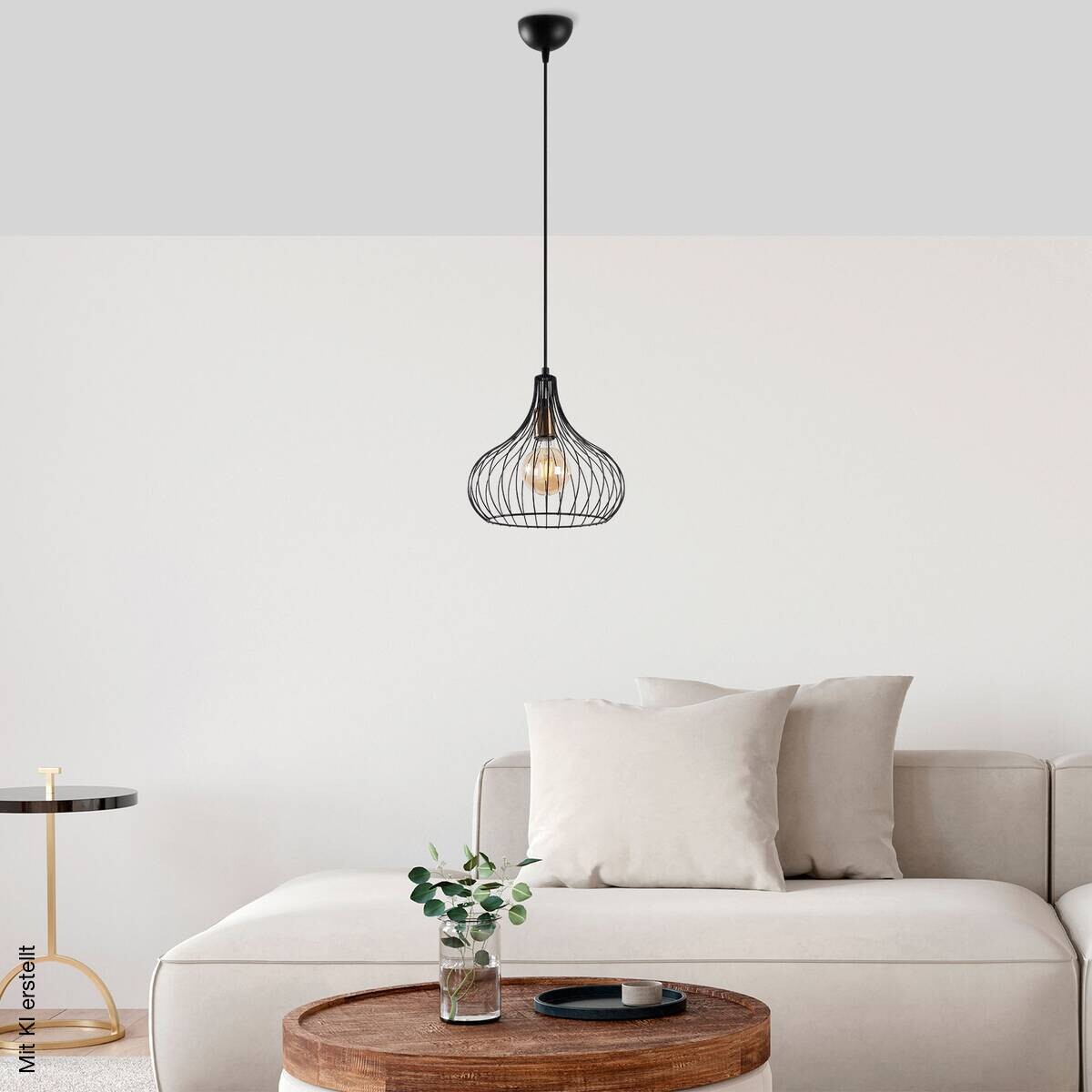 Opviq Pendelleuchte Teldamla-11905 schwarz B/H/T/L/D: ca. 22x120x22x22x22 cm E27 1 Brennstellen