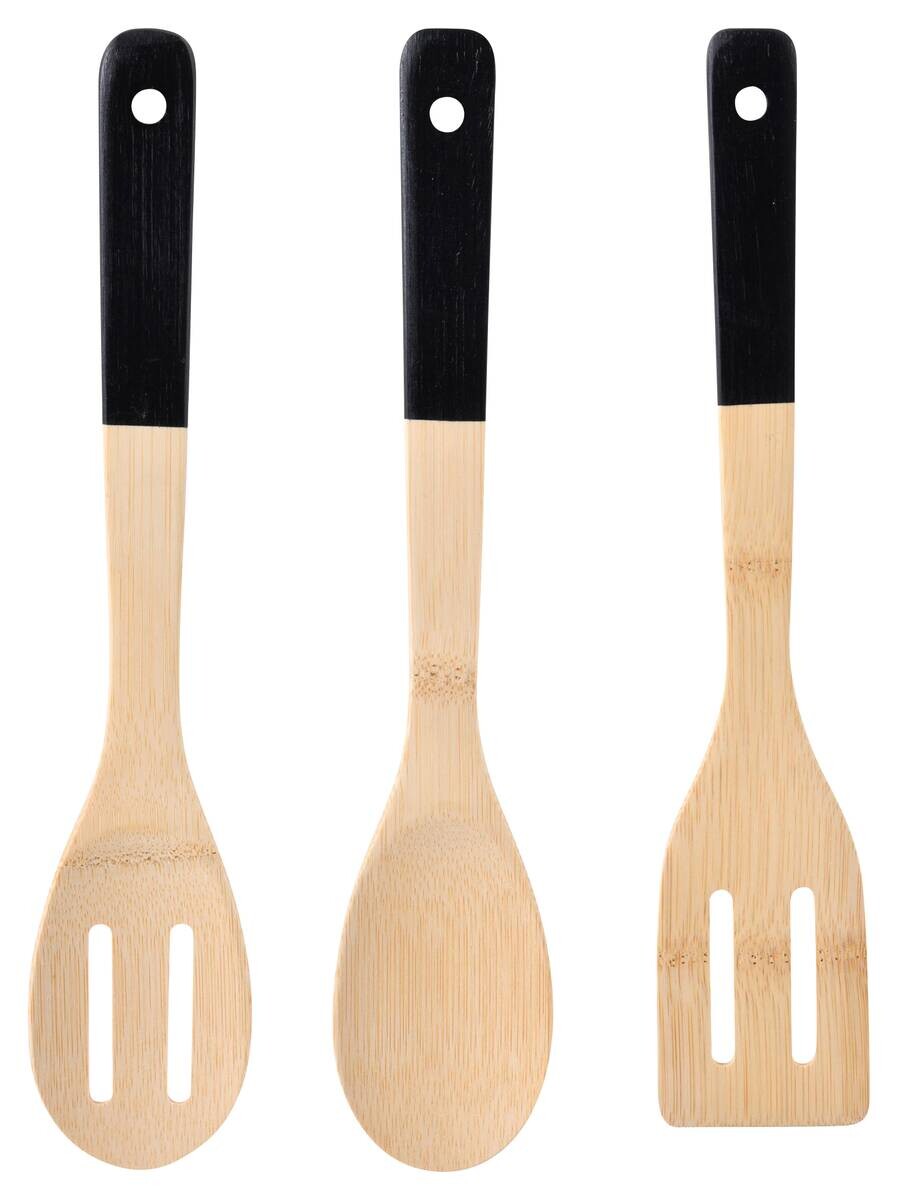 BERGNER Kochlöffel EARTH BLACK schwarz Bambus B/H/L: ca. 6x8x30 cm