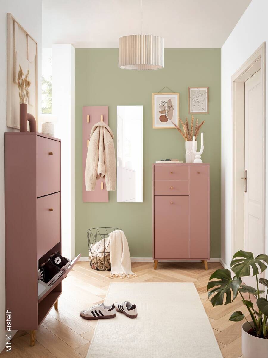 Highboard Bjarne mauve B/H/T: ca. 60,2x103,4x33,05 cm