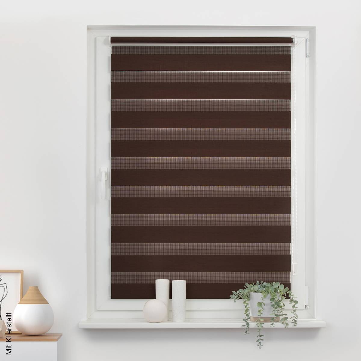 LICHTBLICK Doppelrollo Duo dunkelbraun B/L: ca. 50x150 cm