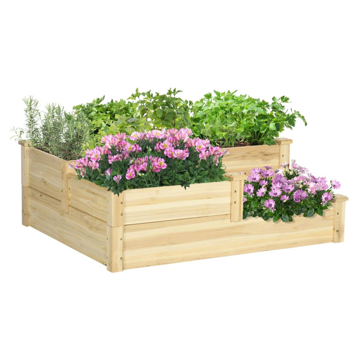 Outsunny Gartenbeet B/H/L: ca. 88x36x108 cm natur