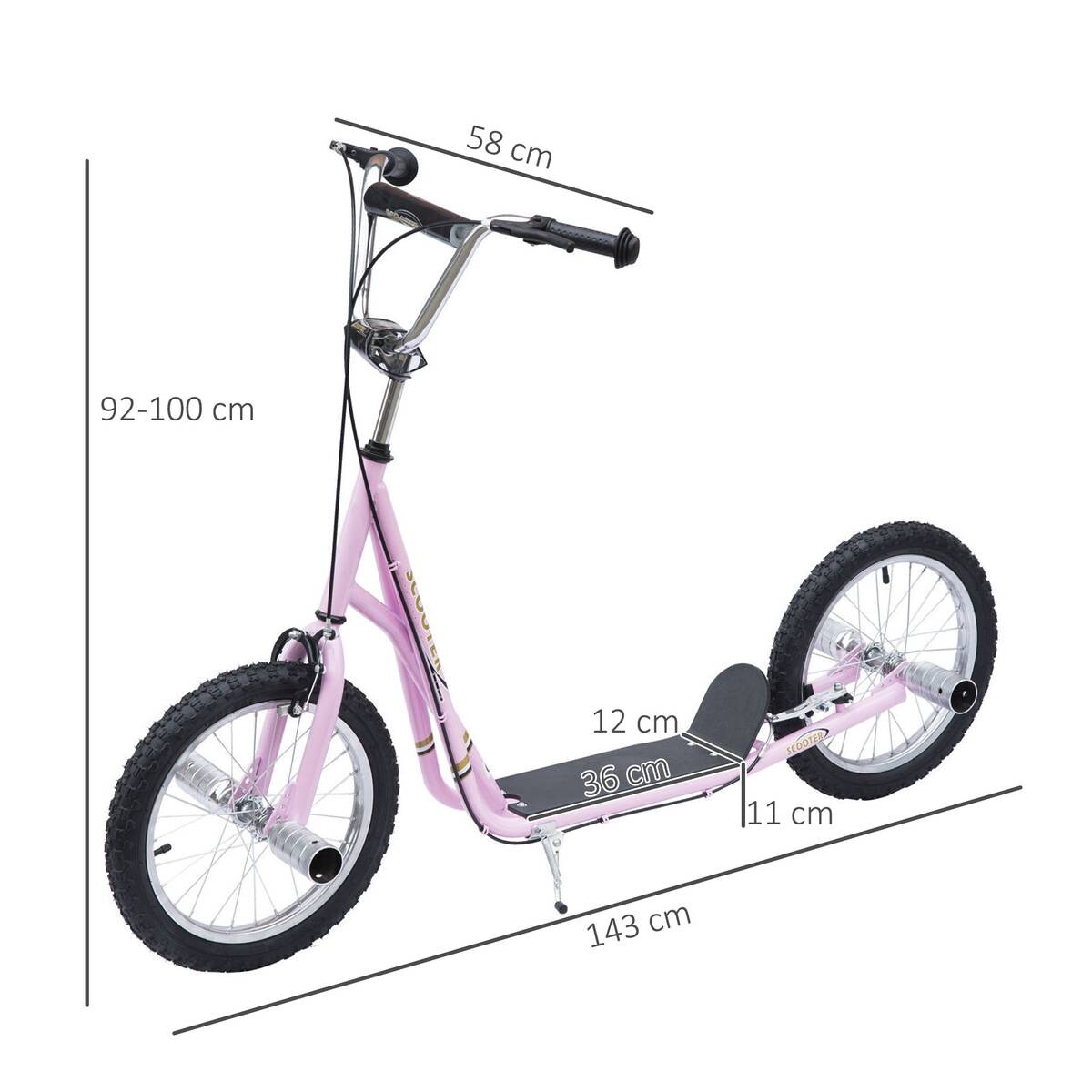 HOMCOM Kinderroller rosa