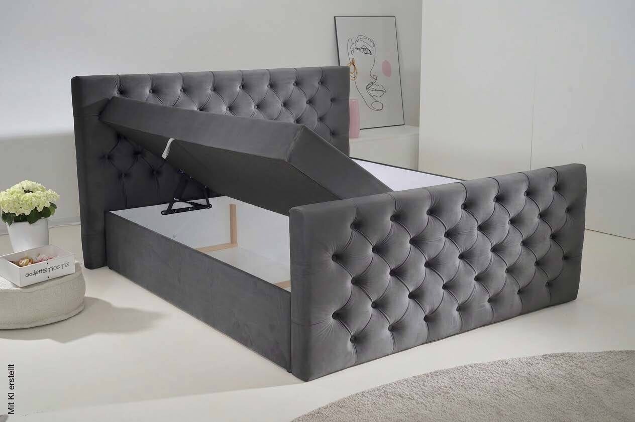 Boxbett Glow graubraun Liegefläche B/L: ca. 140x200 cm