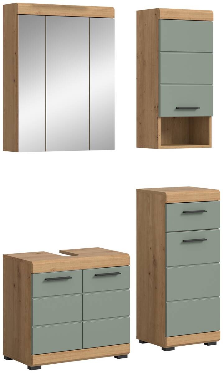 Badezimmer-Set Scout Eiche Artisan Nachbildung salbei Nachbildung B/H/T: ca. 112x191x34 cm