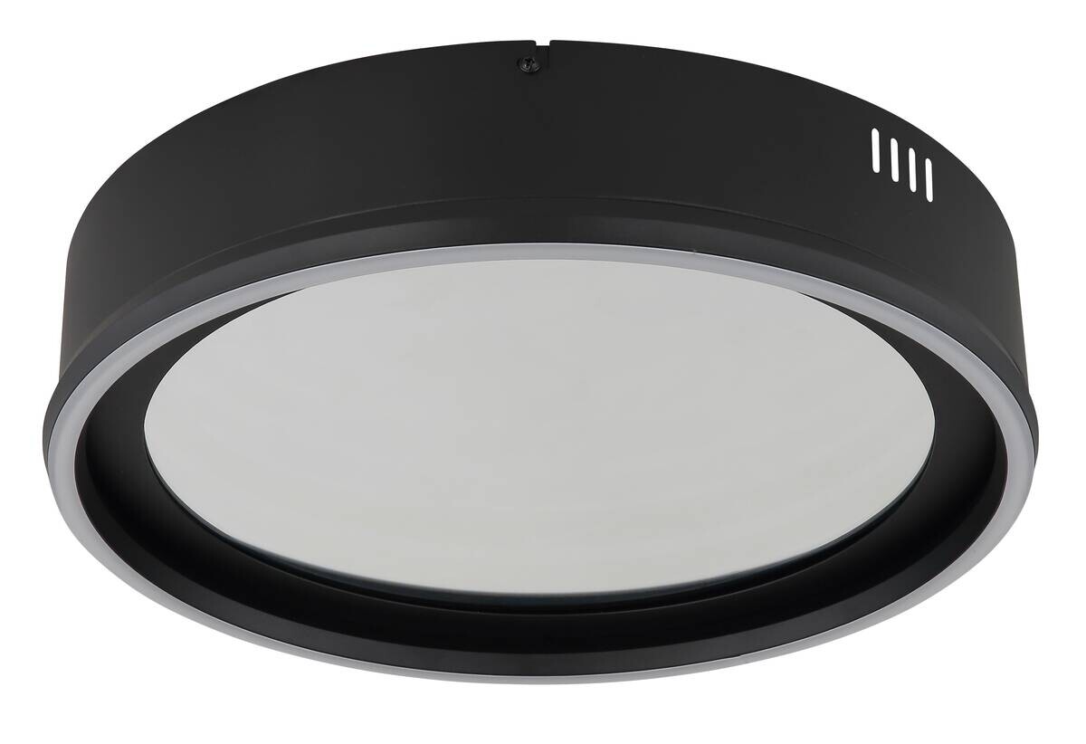 GLOBO Deckenleuchte Opal schwarz klar Kunststoff Aluminium Glas H/D: ca. 8,5x40 cm 1 Brennstellen