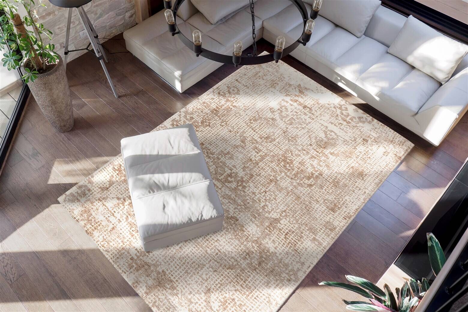 Padiro Kurzflorteppich Puerto 225 creme B/H/L: ca. 120x0,8x170 cm