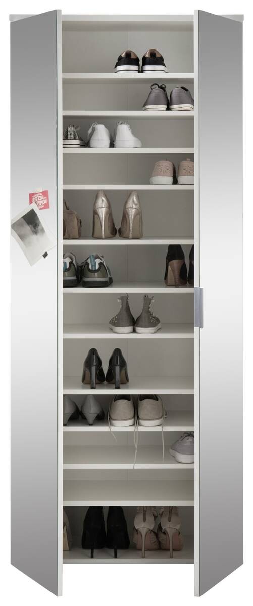 Schuhschrank Lincoln weiß B/H/T: ca. 80x190x35 cm