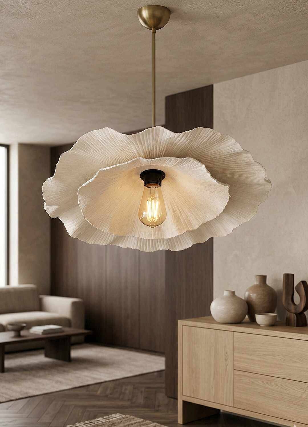 Opviq Pendelleuchte weiß Kunststoff B/H/T/L/D: ca. 58x80x58x58x58 cm E27 1 Brennstellen