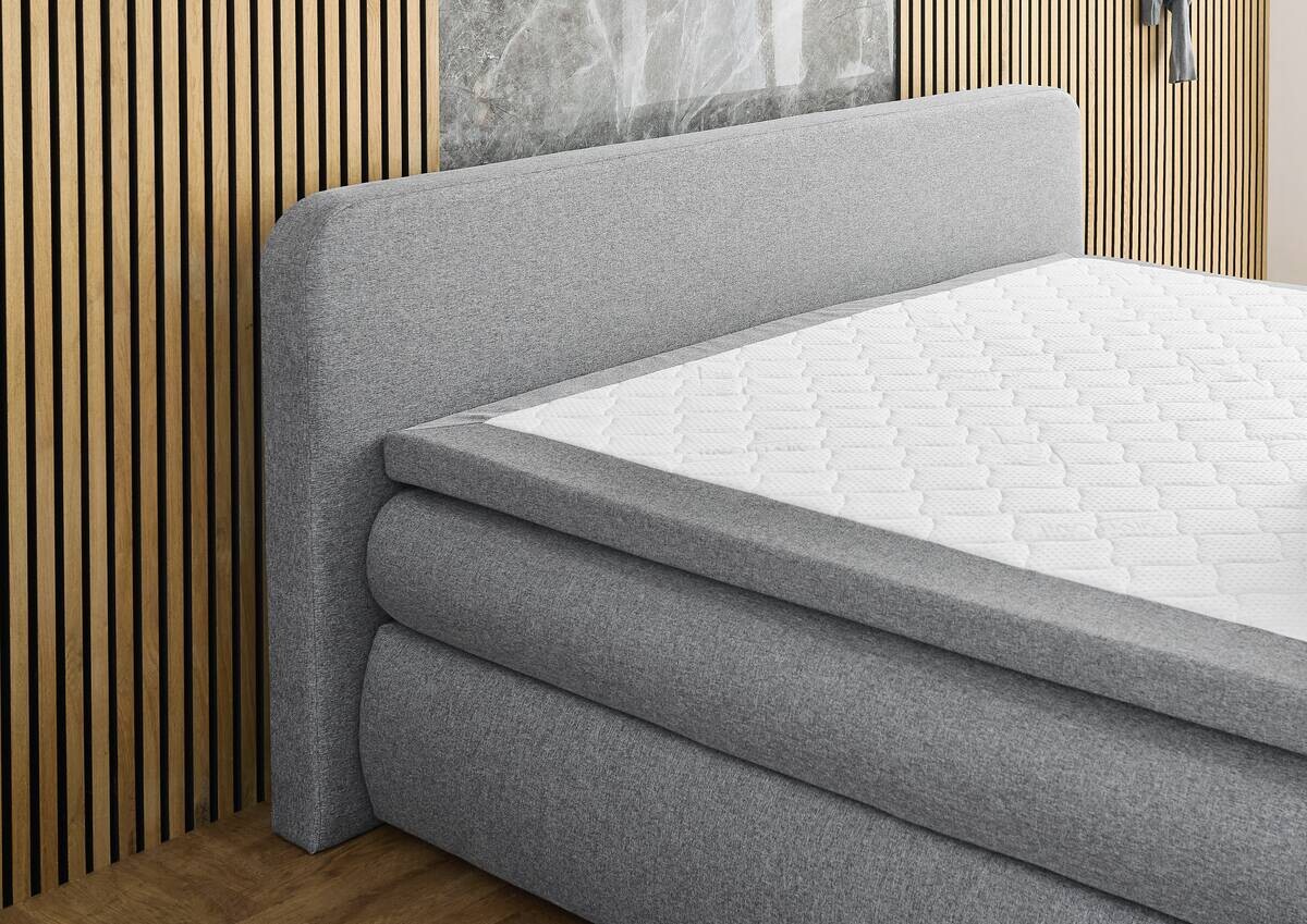 Boxspringbett Madeira Silbergrau Liegefläche B/L: ca. 180x200 cm