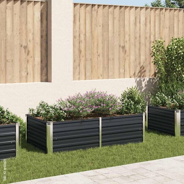 Hochbeet anthrazit Metall B/H/L: ca. 80x45x160 cm