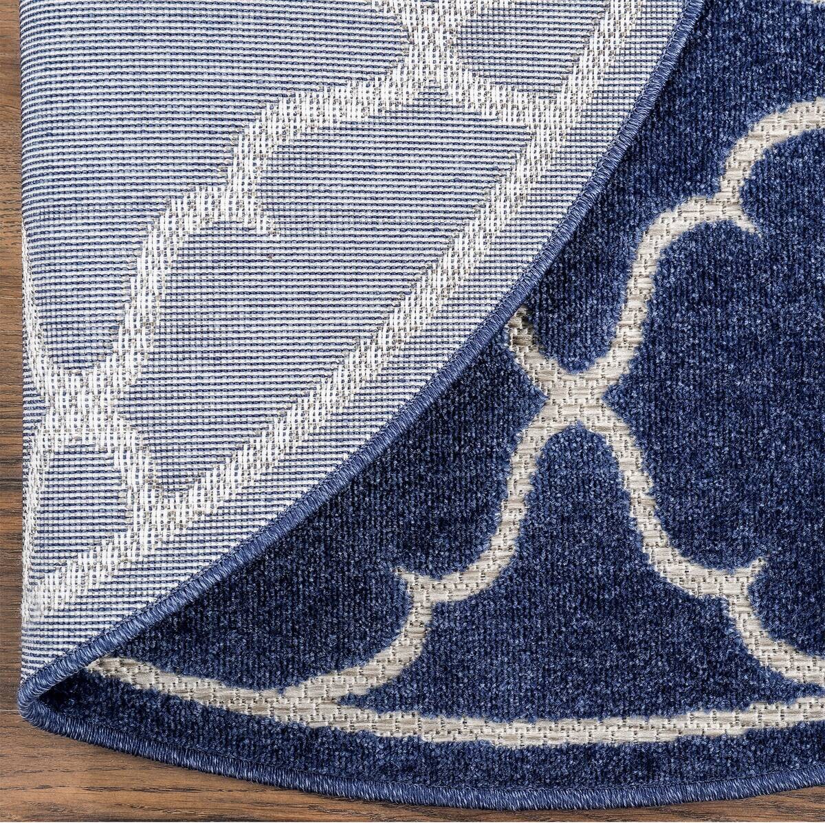 Sanat Outdoorteppich BERLIN blau B/L: ca. 120x120 cm