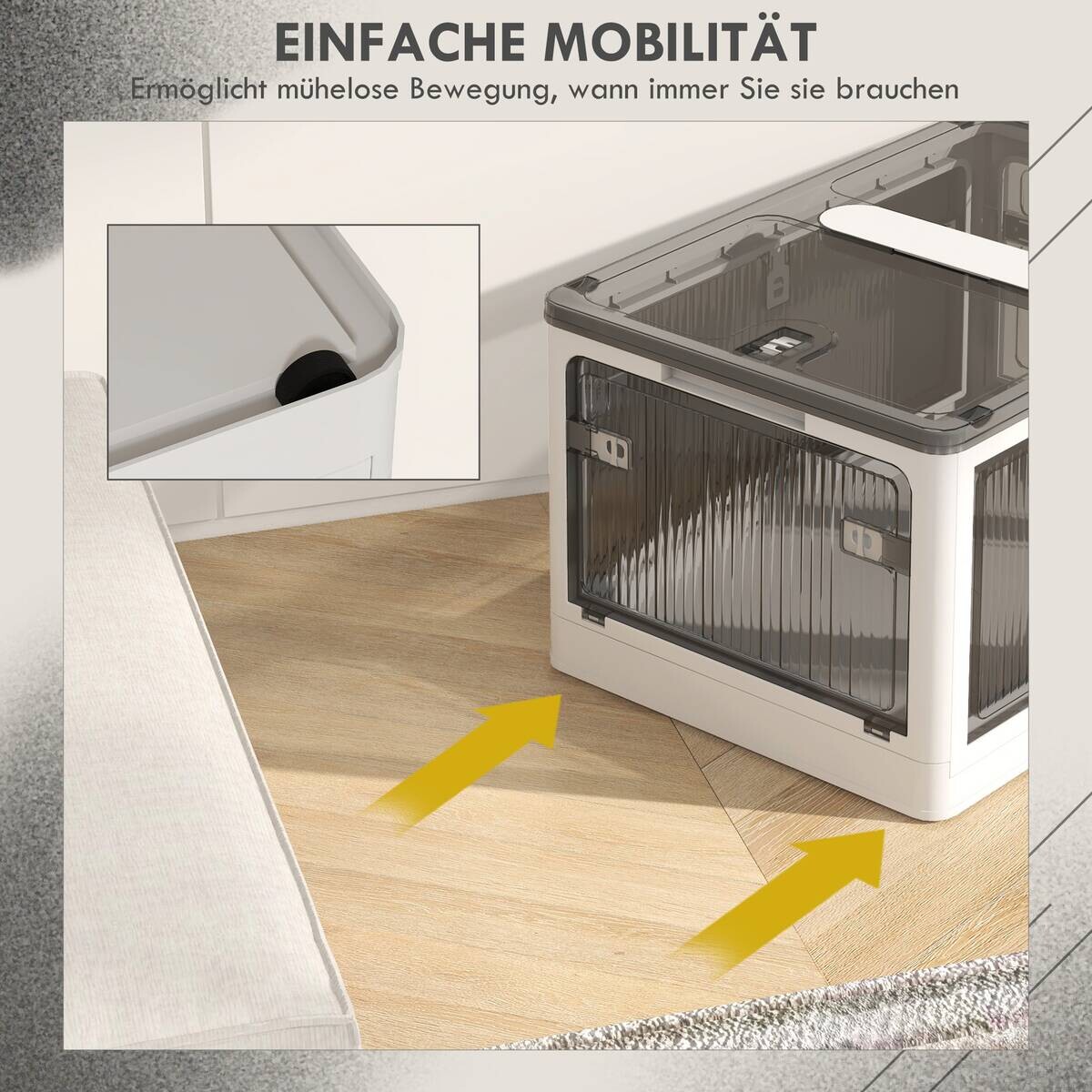 HOMCOM Aufbewahrungsbox weiß B/H/L: ca. 42x60x34 cm
