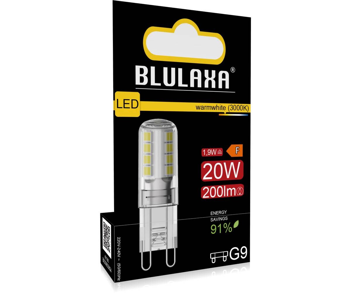 Blulaxa LED-Leuchtmittel Stiftsockellampe 49186 G9