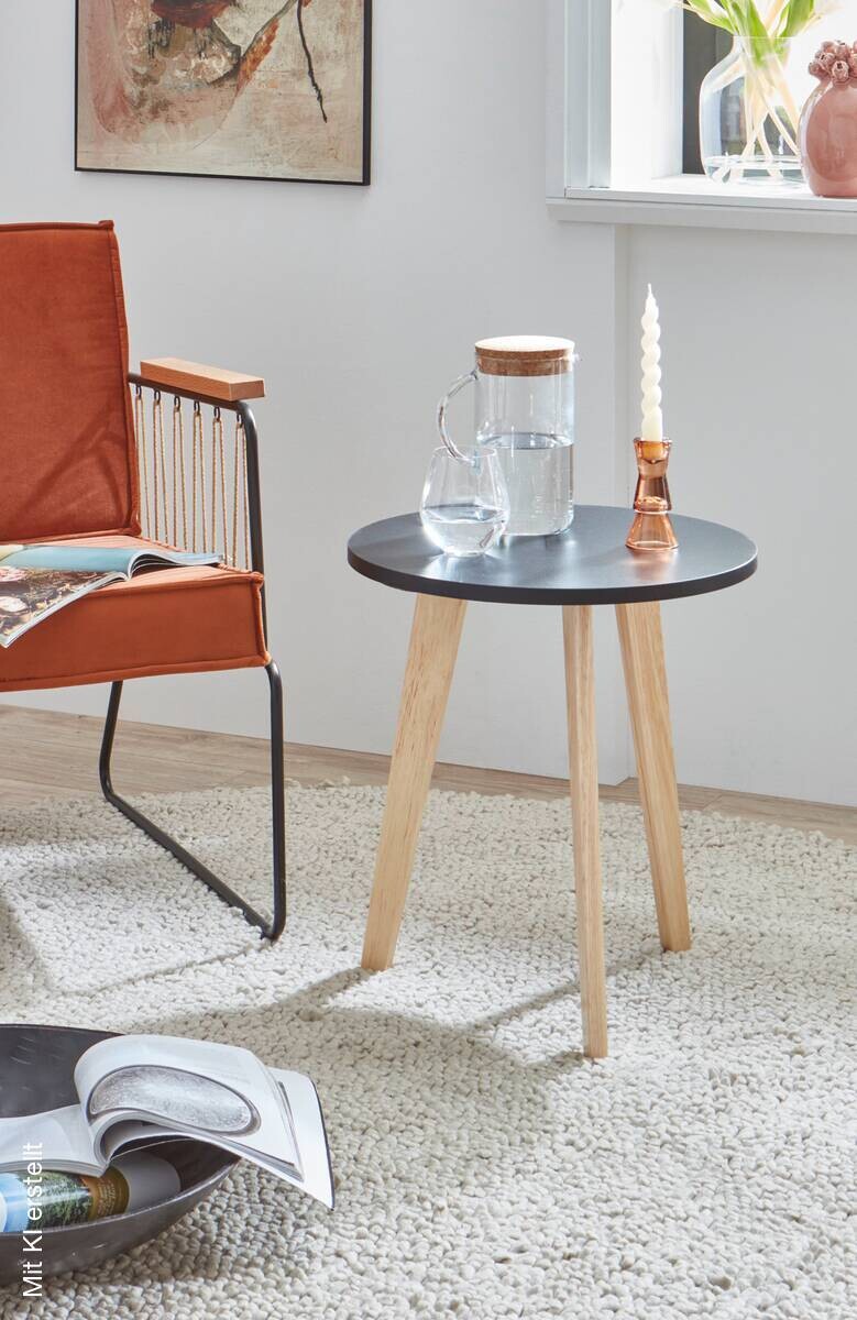 Couchtisch schwarz B/H/T: ca. 50x46x50 cm
