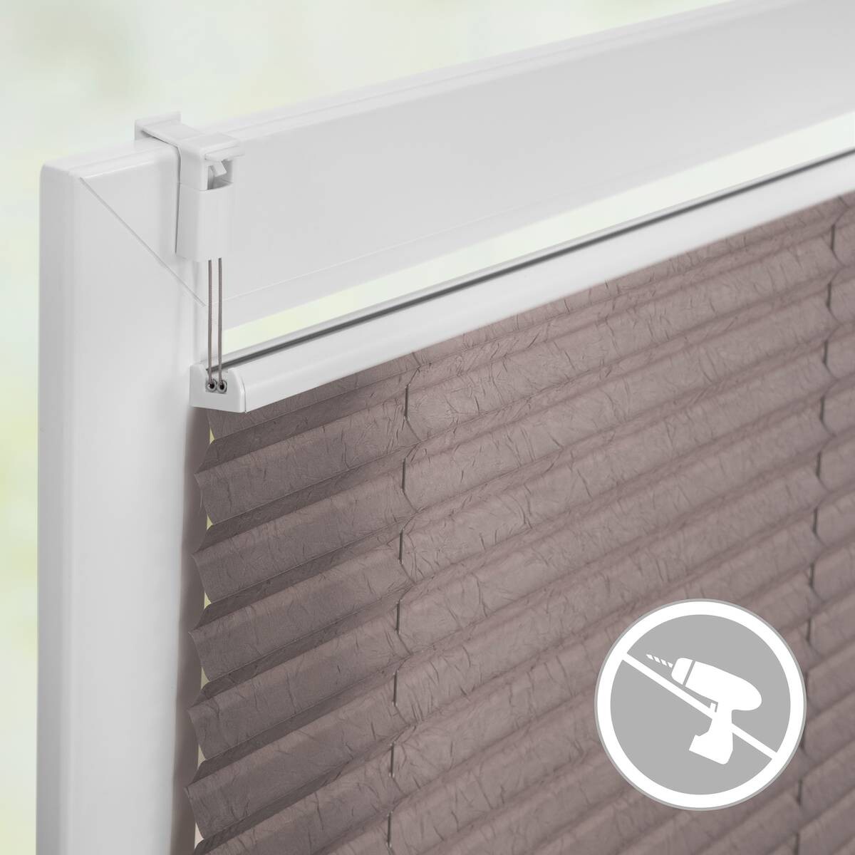 LICHTBLICK Spannplissee taupe B/L: ca. 90x210 cm