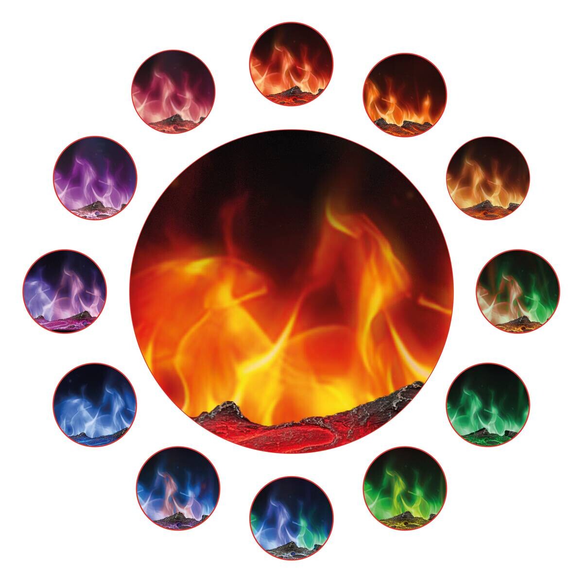 KAMINIO Elektrischer-Kamin MARLON schwarz Metall B/H/T: ca. 106,6x46,6x11,9 cm ca. 1800 W