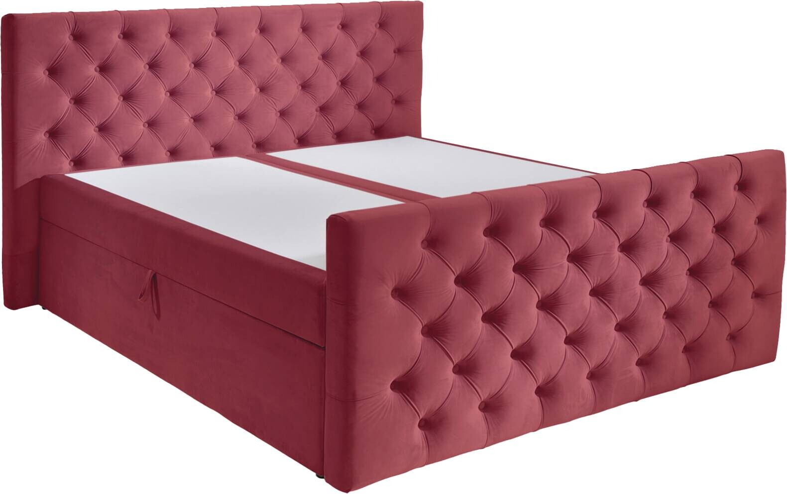 Boxbett Glow burgund Liegefläche B/L: ca. 180x200 cm