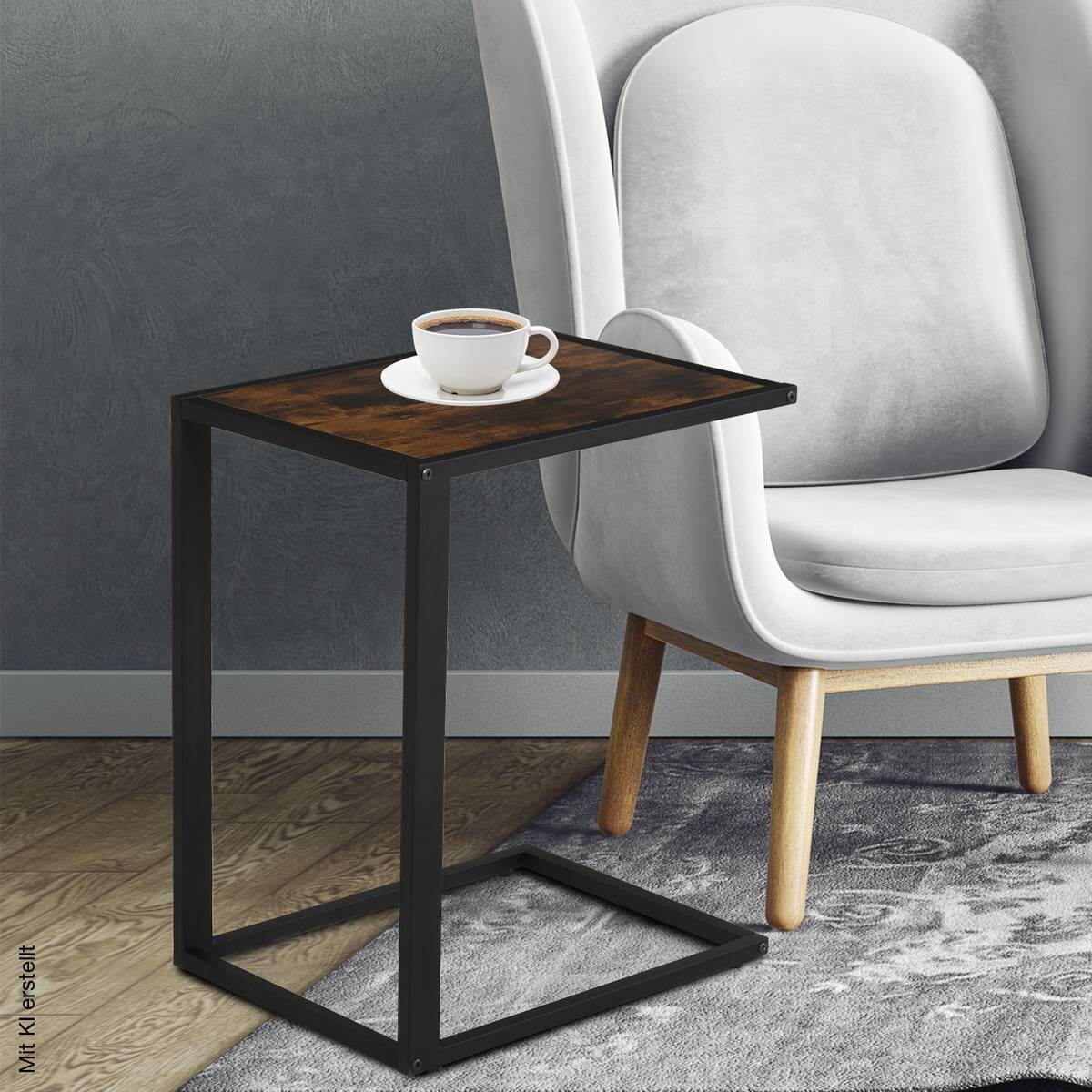 Beistelltisch 833-194BN braun schwarz B/H/T: ca. 40,6x64,2x50,8 cm