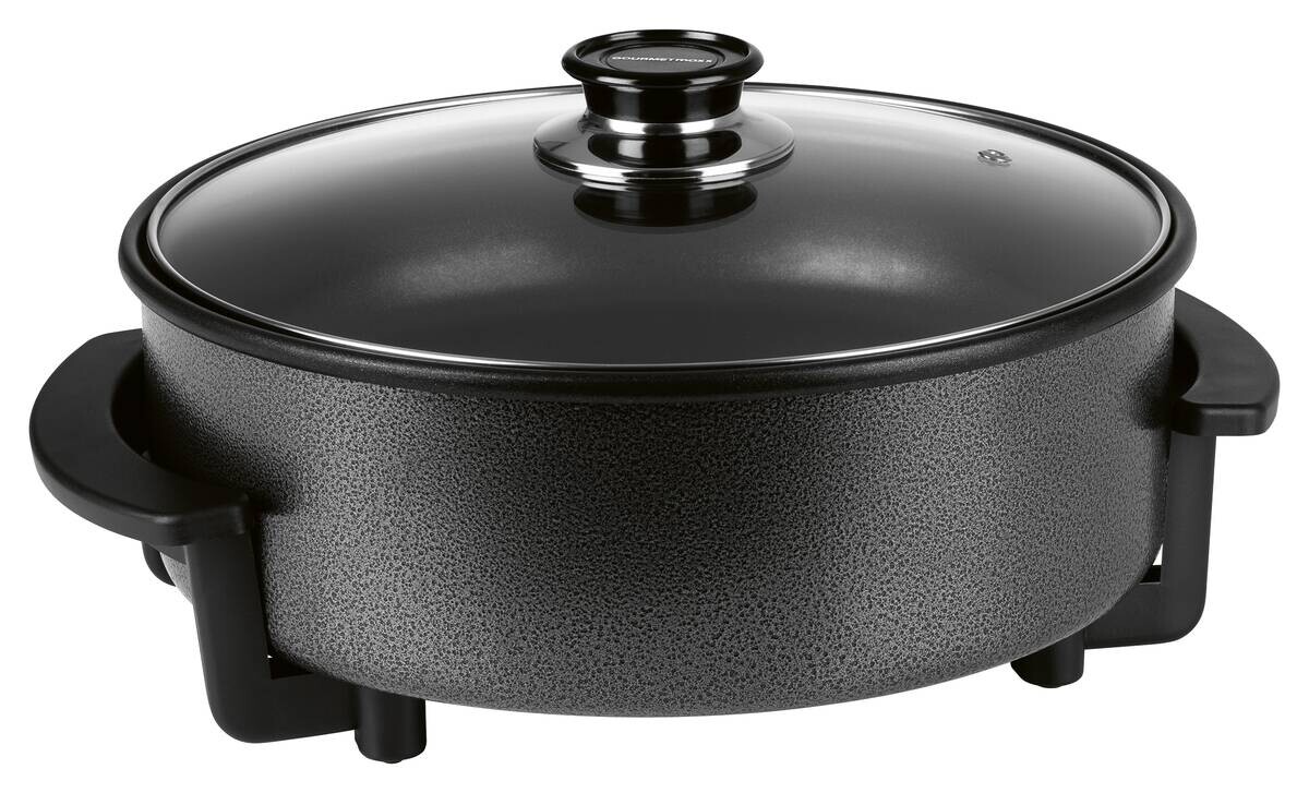 GOURMETmaxx Elektrische Party-Pfanne schwarz Edelstahl B/H/L: ca. 14,5x36x34,5 cm