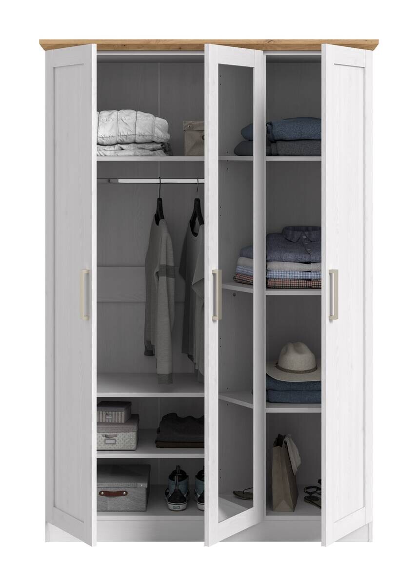 Kleiderschrank FLORENZ Sibiu Lärche Nachbildung Eiche Artisan Nachbildung B/H/T: ca. 124x184x54 cm