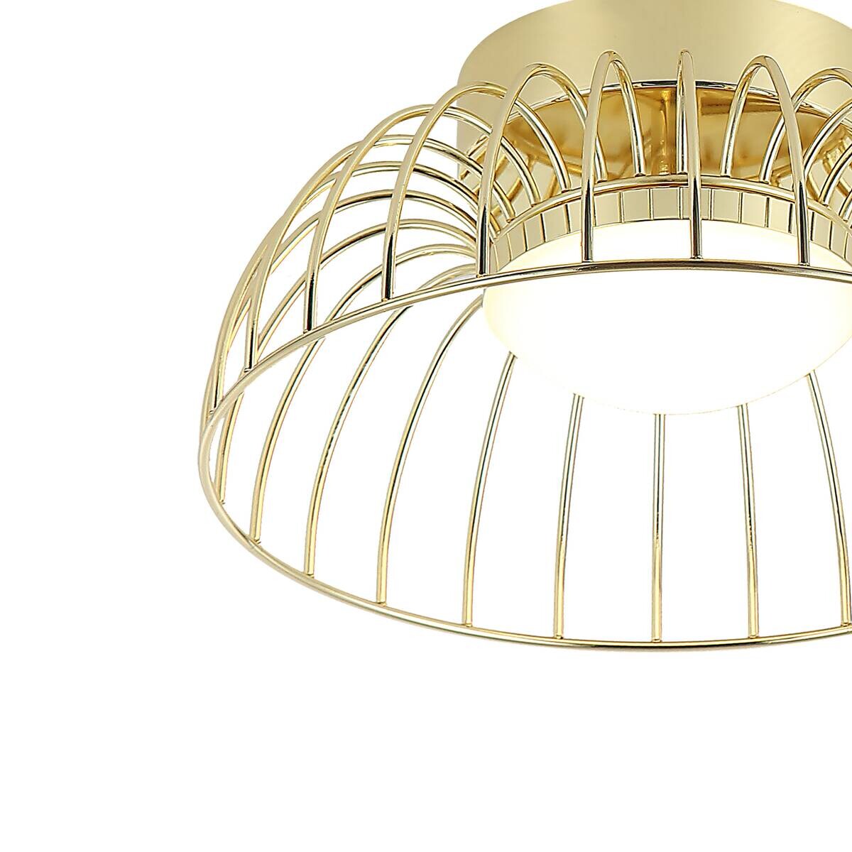 Lamkur Deckenleuchte gold Stahl B/H/L: ca. 27x27x17 cm