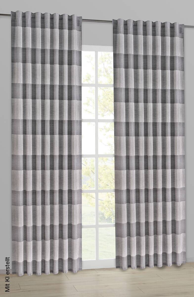 POCOline Kombivorhang Andrea grau 100% Polyester B/H: ca. 140x245 cm