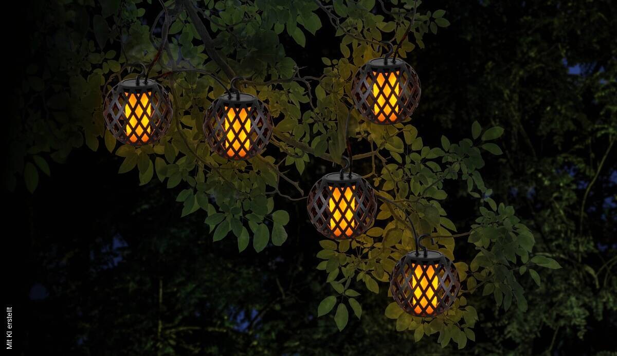 Solarlichterkette 4,85 m schwarz