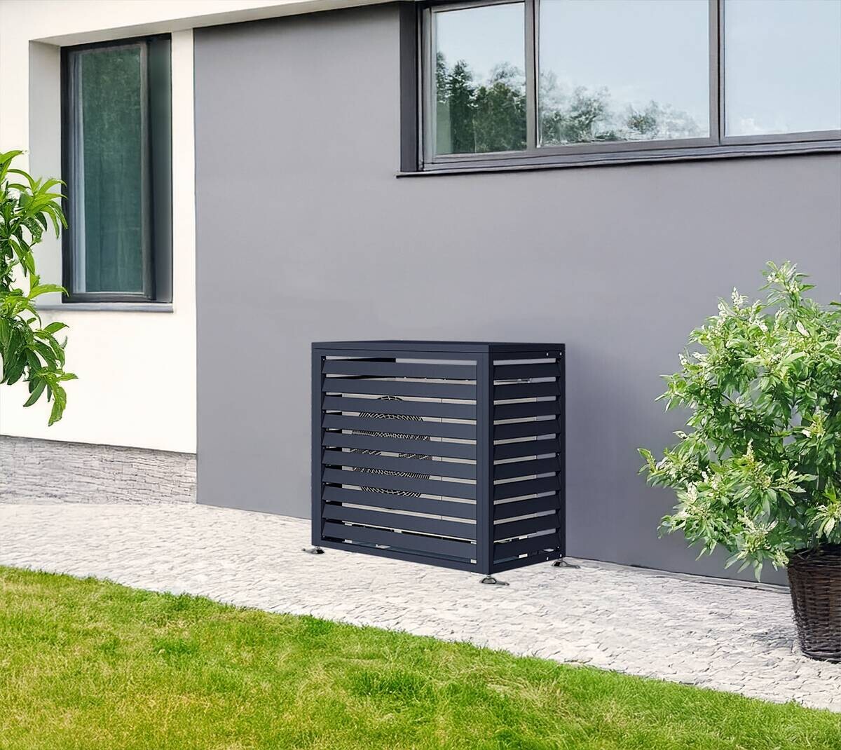 Westmann Verkleidung Wärmepumpe Boxa anthrazit B/H/L: ca. 100x97x56 cm