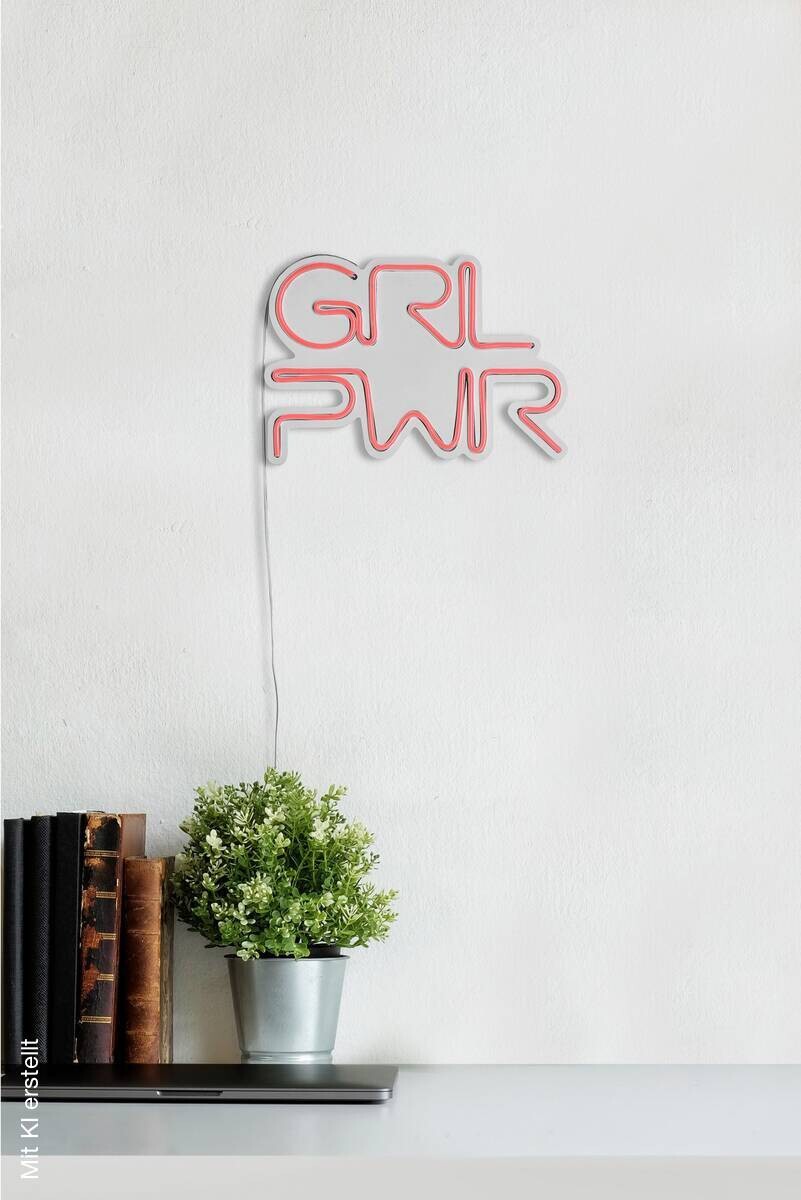 Opviq LED-Wandleuchte rosa PVC B/H/T/L: ca. 36x25x2x36 cm