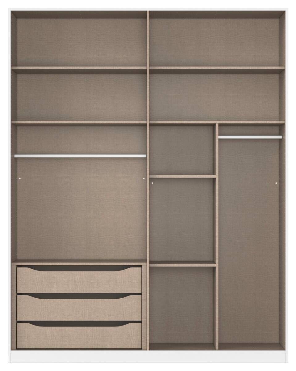 Kleiderschrank Alabama grau B/H/T: ca. 181x229x54 cm