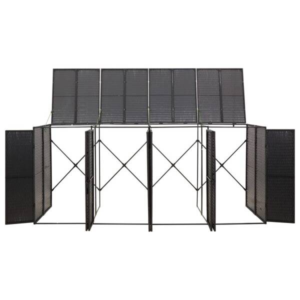Mülltonnenbox schwarz B/H/L: ca. 80x117x274 cm