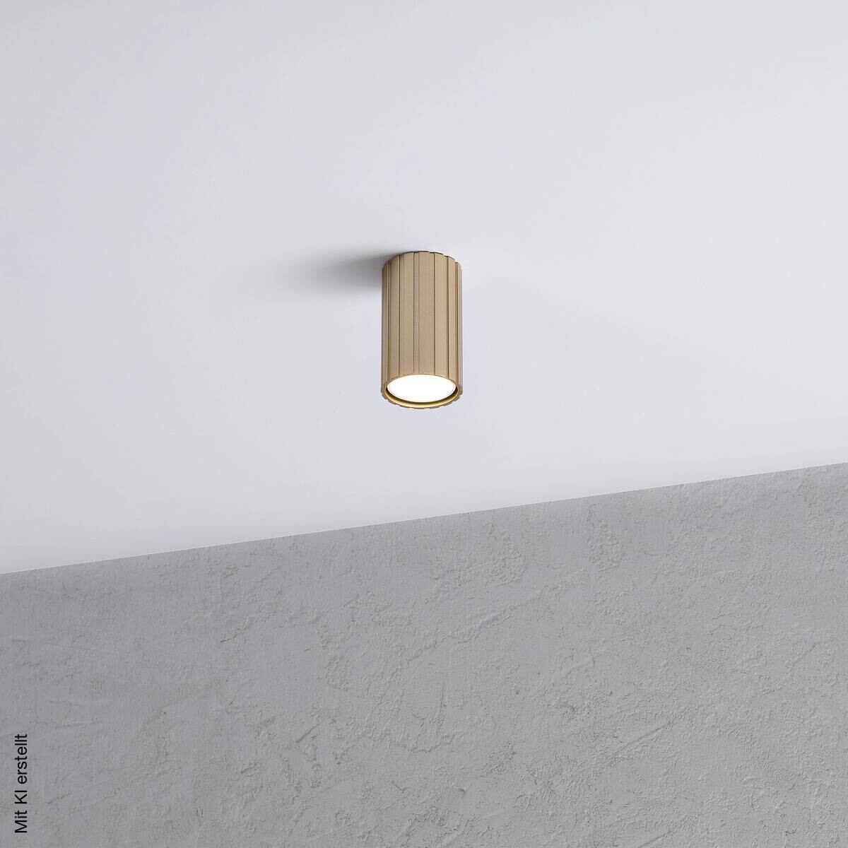 Lamkur Strahler Prisma gold Stahl B/H/L: ca. 6,5x10x6,5 cm 1 Brennstellen