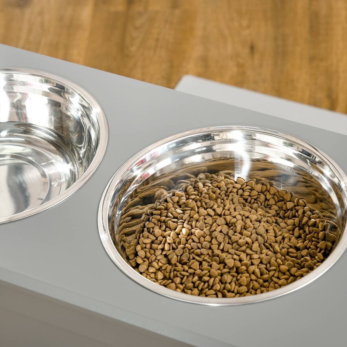 PawHut Tier-Zubehör grau Edelstahl B/H/L: ca. 30x60x41 cm
