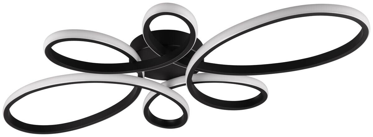 TRIO LED-Deckenleuchte Fly mattschwarz Metall B/H/L: ca. 7,5x45,5x83 cm