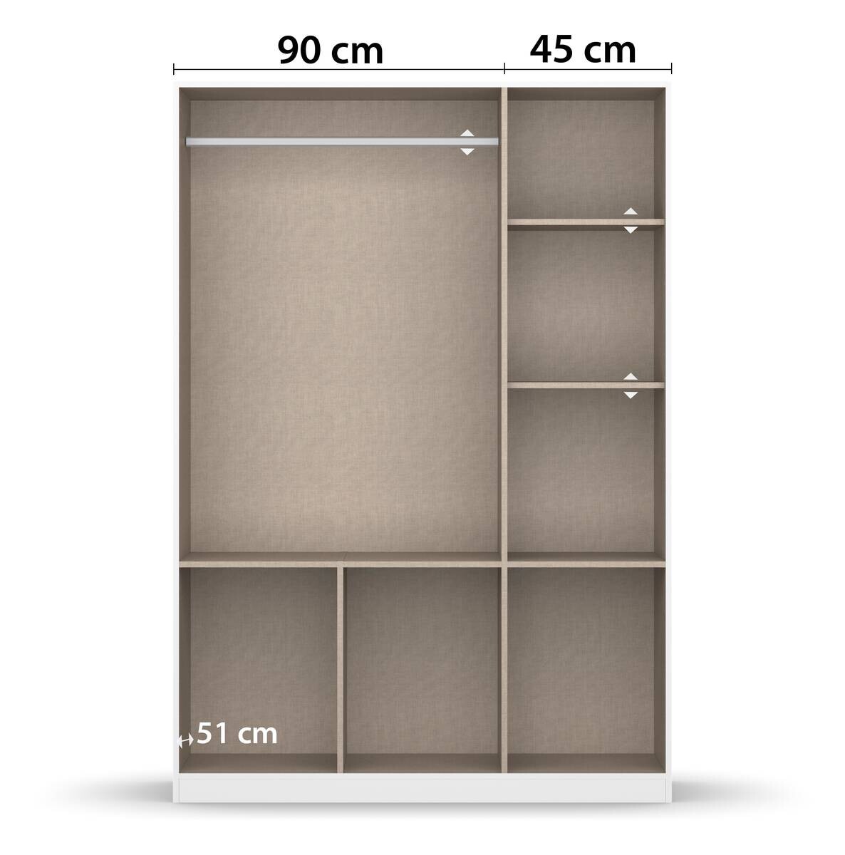 Kleiderschrank Celle B/H/T: ca. 136x197x54 cm