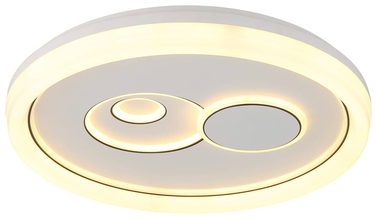 GLOBO LED-Deckenleuchte Ruiz Opal weiß Metall Kunststoff H/D: ca. 7x48 cm