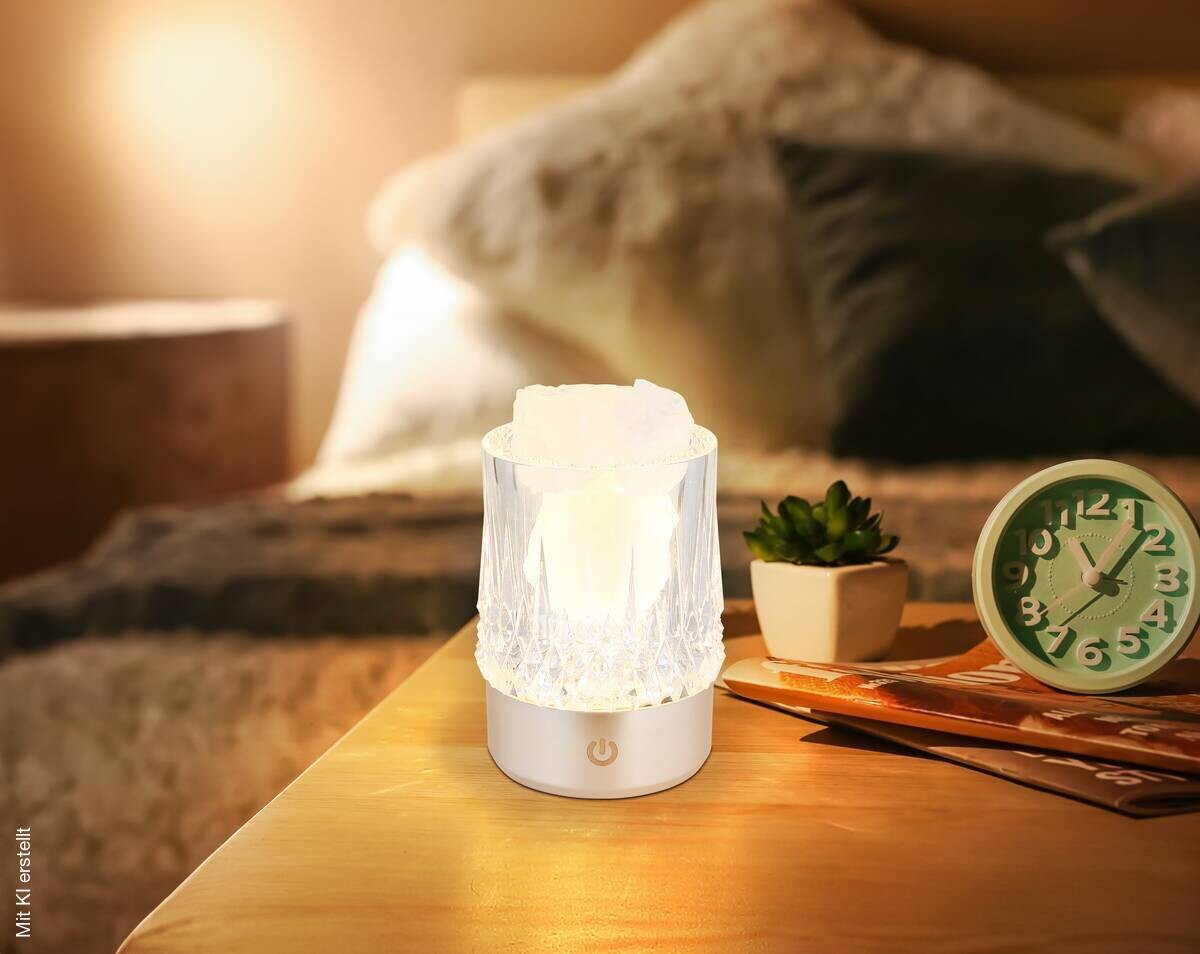 GLOBO LED-Tischleuchte transparent silber Kunststoff H/D: ca. 10,5x7,8 cm 1 Brennstellen