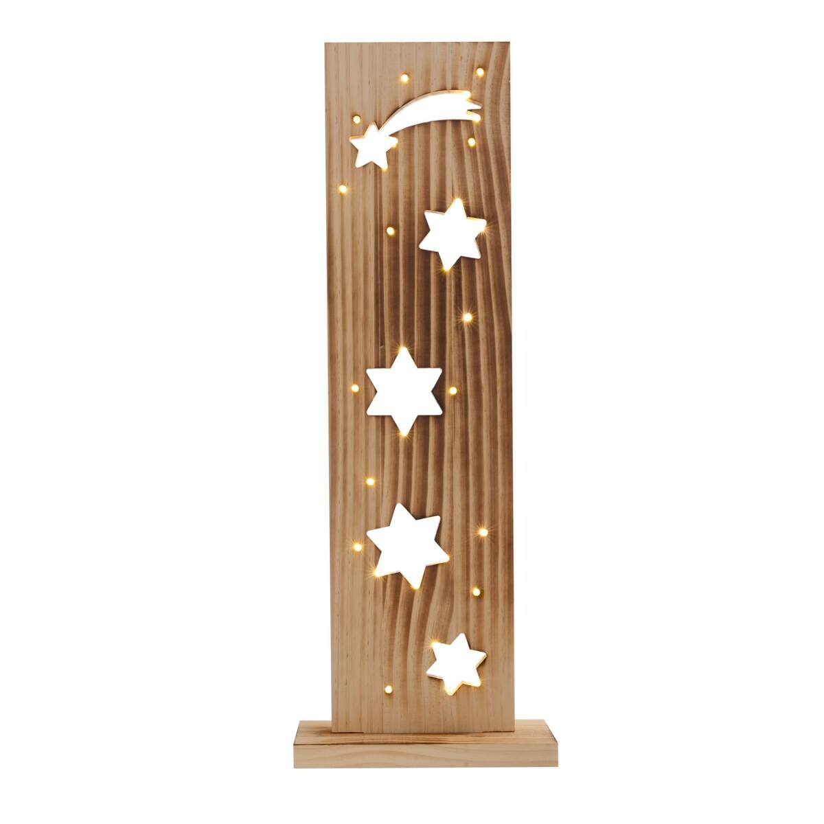 Näve Leuchten LED-Dekoleuchte natur Holz B/H/T: ca. 11x60x21,5 cm