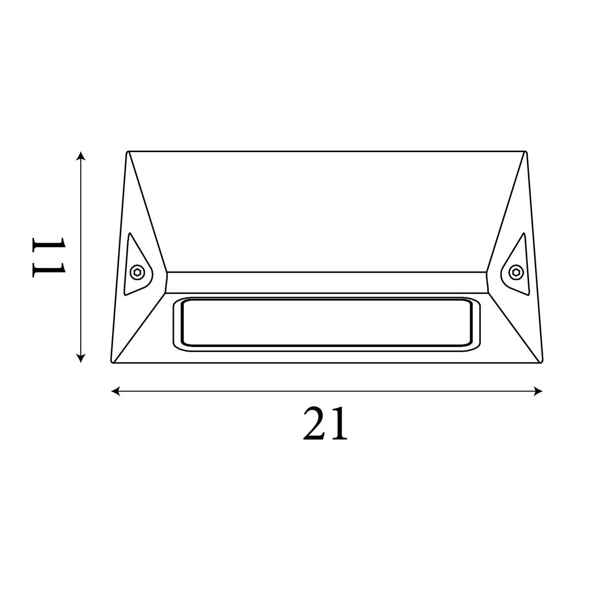 LED-Außenwandleuchte klar schwarz B/H/T: ca. 21x11x7 cm