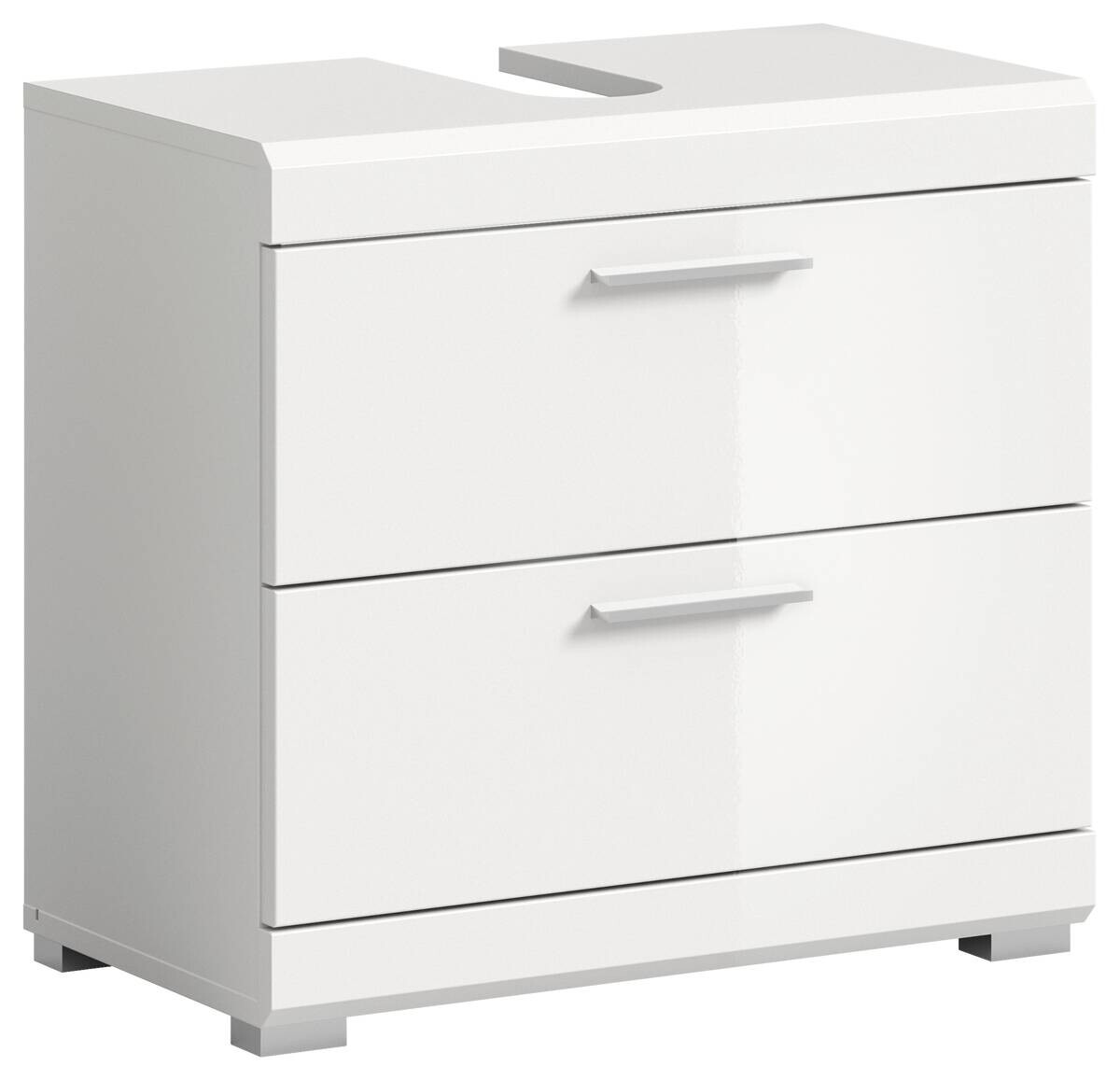 Waschbeckenunterschrank Scout weiß weiß Hochglanz B/H/T: ca. 60x56x37 cm