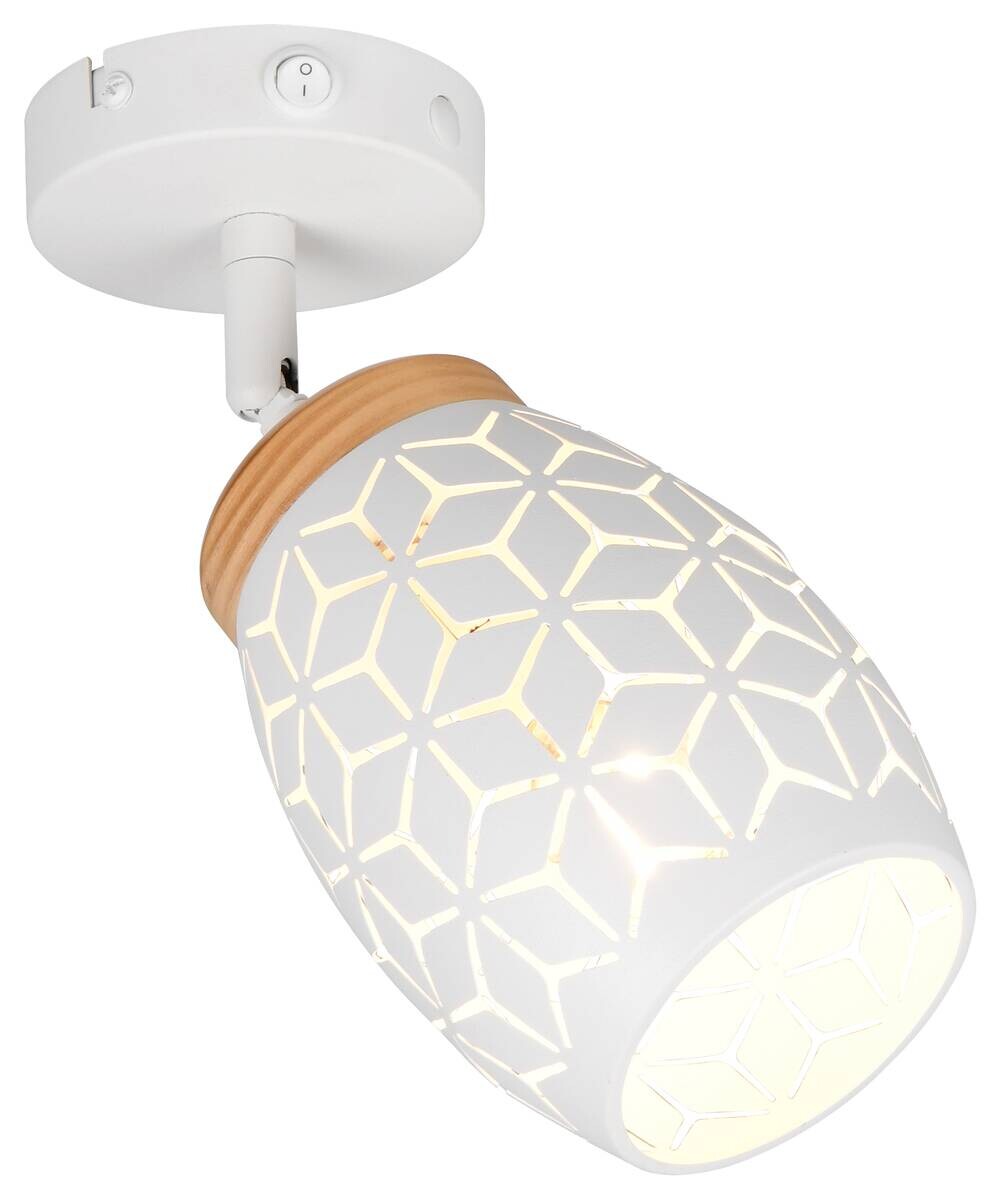 Reality Spots Bidar weiß Metall B/H: ca. 12x27 cm E14 1 Brennstellen