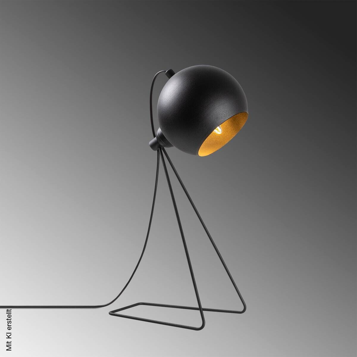 Opviq Tischleuchte Mixed-11500 gold schwarz B/H/T/L: ca. 15x45x15x28 cm E14 1 Brennstellen