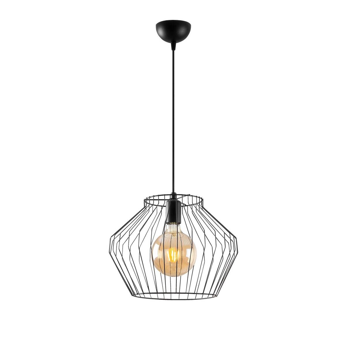 Opviq Pendelleuchte schwarz B/H/T: ca. 35x126x35 cm E27 1 Brennstellen