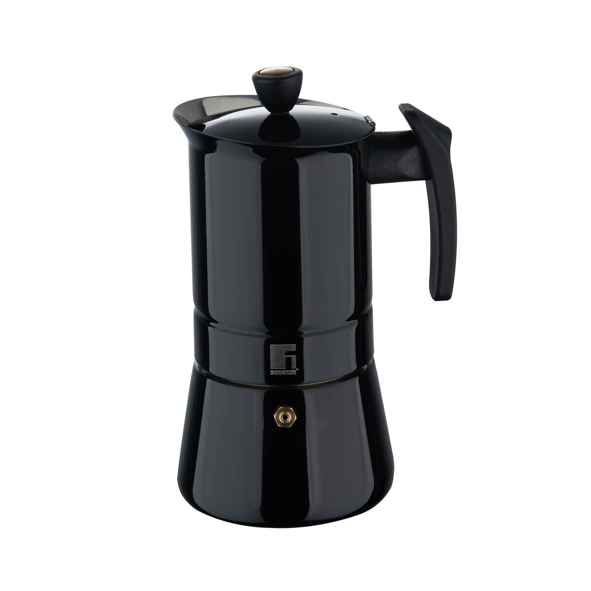 BERGNER Kaffeemaschine schwarz Edelstahl B/H/L: ca. 10,4x20,3x13,1 cm