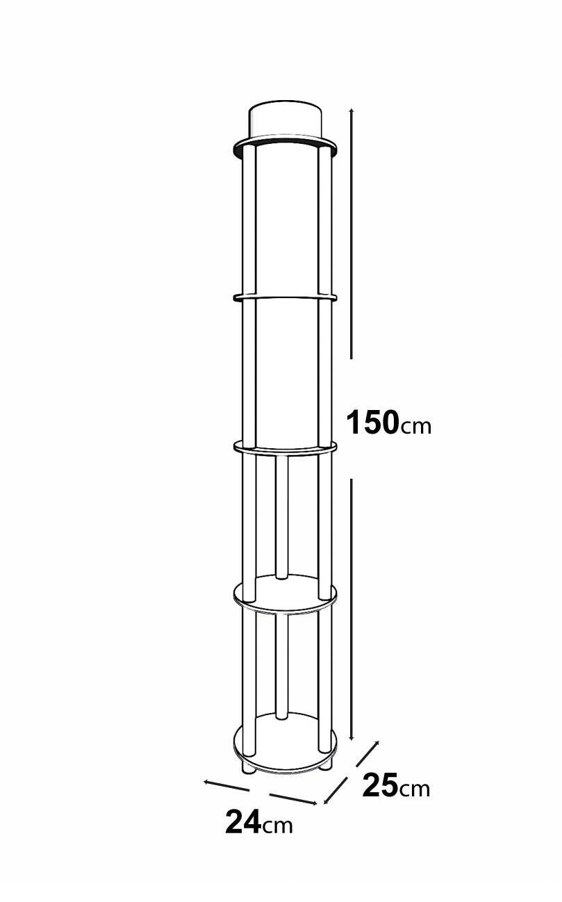 Opviq Stehleuchte nussbaum MDF PVC B/H/T/L/D: ca. 17x150x17x17x17 cm E27 1 Brennstellen