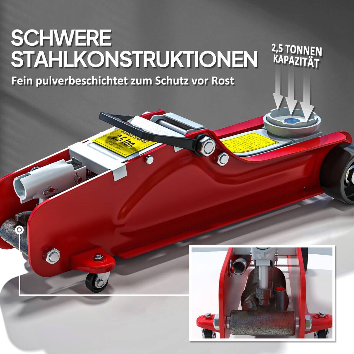 HOMCOM Wagenheber B/H/T/L: ca. 20x38x20x56 cm