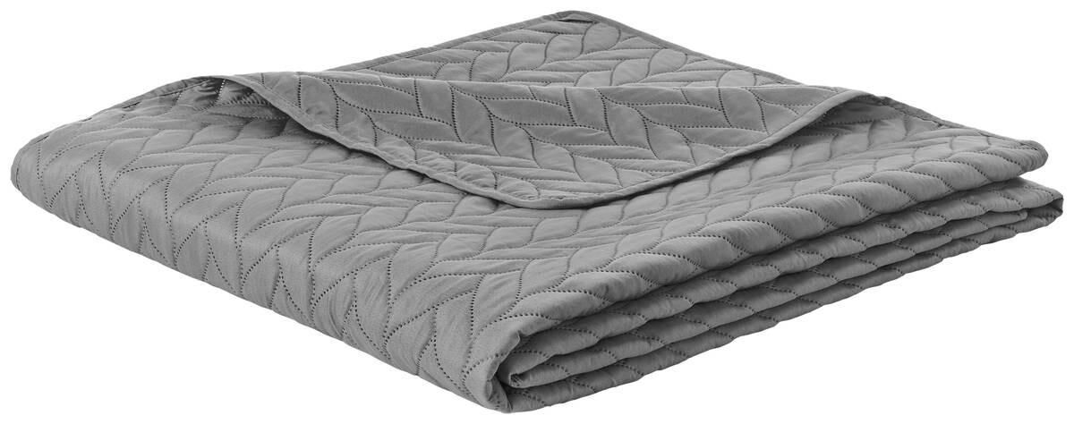 Tagesdecke grau Polyester B/L: ca. 220x240 cm
