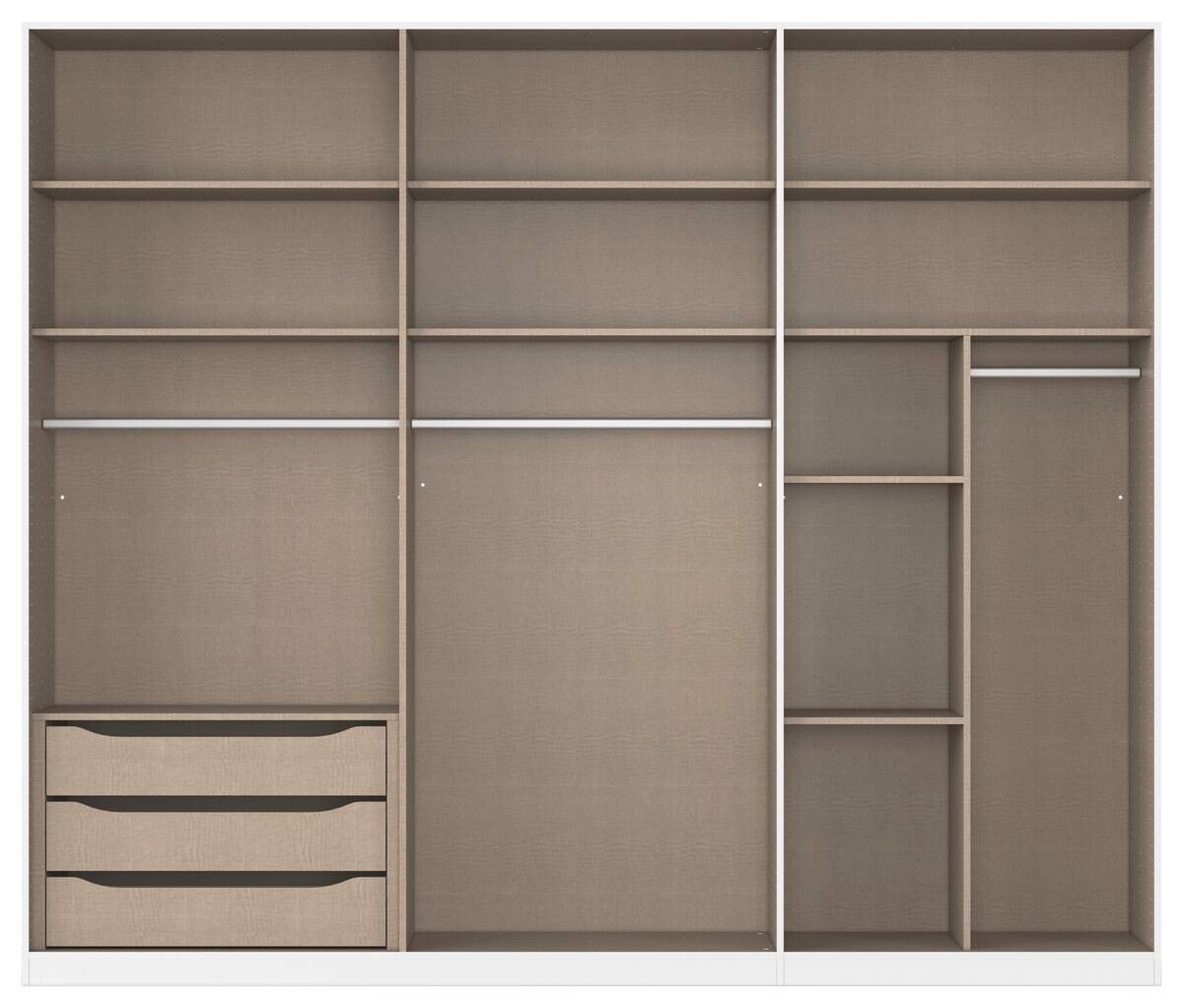 Kleiderschrank Alabama grau B/H/T: ca. 271x229x54 cm